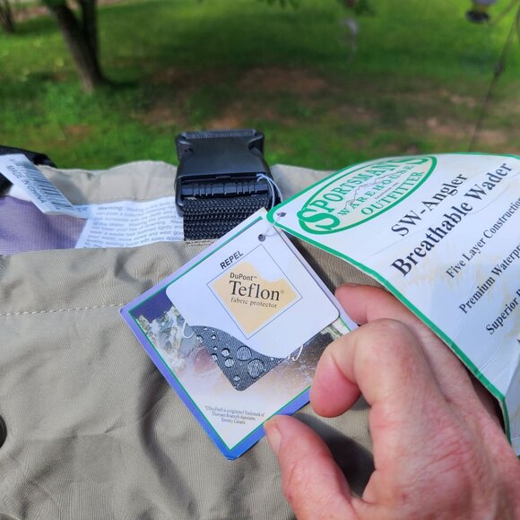 Sportsmans Warehouse SW-Angler Breathable Wader XL Teflon Polyester Waterproof B - Picture 4 of 12